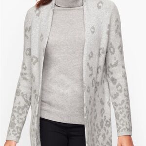 Talbots Ombré Animal Print Flyaway Cardigan